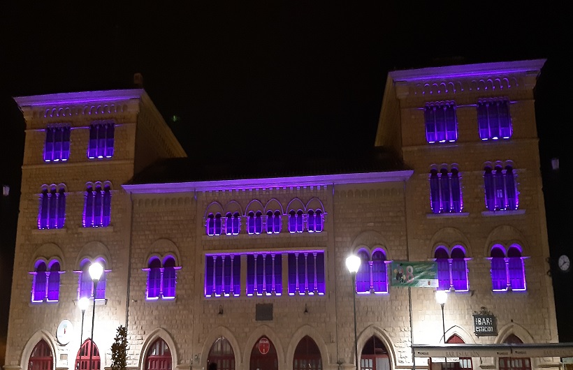 Nueva iluminación de la estacion de Estella - Lizarra 